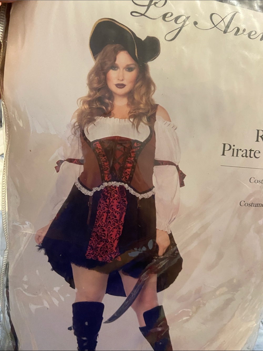 LEG AVENUE Dress-Up RENAISSANCE OCTOBER FEST Halloween RUTHLESS PIRATE WENCH Cos